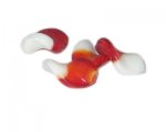 28 x 18mm Red / White Twirl Lampwork Bead, 4 beads 28 x 18mm Red / White Twirl Lampwork Bead, 4 beads