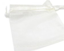 (image for) 2.75 x 3.25" Cream Organza Gift Bag - 5 bags
