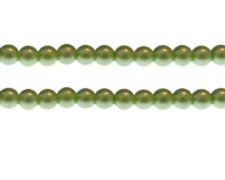 (image for) 8mm Soft Green Glass Pearl Bead, approx. 54 beads