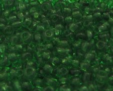 (image for) 11/0 Dark Green Transparent Glass Seed Beads, 1oz. bag