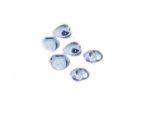 12mm Sky Blue Dot Handmade Lampwork Heart Bead, 6 beads 12mm Sky Blue Dot Handmade Lampwork Heart Bead, 6 beads