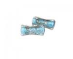 28 x 12mm Light Blue Column Handmade Lampwork Glass Beads, 2 bea 28 x 12mm Light Blue Column Handmade Lampwork Glass Beads, 2 bea