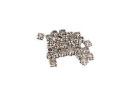 (image for) 4mm Silver Metal Spacer Bead, approx. 30 beads