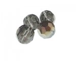 20mm Silver Electroplated Faceted Glass Bead, 4 beads 20mm Silver Electroplated Faceted Glass Bead, 4 beads
