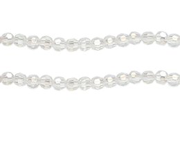 (image for) 6mm Clear AB Finish Crystal Glass Bead, approx. 20 beads