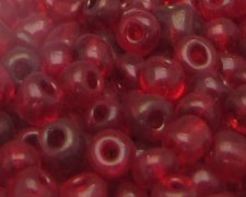 (image for) 6/0 Dark Red Transparent Glass Seed Bead, 1oz. Bag