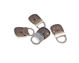 (image for) 18 x 12mm Handbag Silver Metal Charm, 4 charms