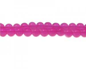 10mm Magenta Jade-Style Glass Bead, approx. 21 beads