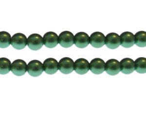 (image for) 10mm Emerald Glass Pearl Bead, approx. 22 beads