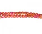 6mm Orange Blossom Spray Glass Bead, approx. 48 beads