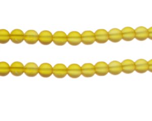 (image for) 8mm Yellow Sea/Beach-Style Glass Bead, approx. 31 beads