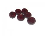 14mm Red Faceted Glass Bead, 6 beads 14mm Red Faceted Glass Bead, 6 beads