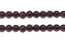 (image for) 10mm Eggplant Gemstone-Style Glass Bead, approx. 17 beads