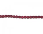 6mm Red Faceted Round Glass Bead, 12" string 6mm Red Faceted Round Glass Bead, 12" string