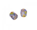 12 x 10mm Pink Foil Column Lampwork Glass Bead, 4 beads 12 x 10mm Pink Foil Column Lampwork Glass Bead, 4 beads