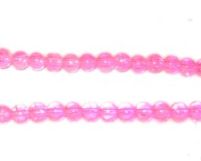 (image for) 4mm Neon Pink Round Crackle Glass Bead,approx.105 beads
