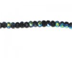 8 x 6mm Black AB Finish Faceted Rondelle Glass Bead, 13" string 8 x 6mm Black AB Finish Faceted Rondelle Glass Bead, 13" string