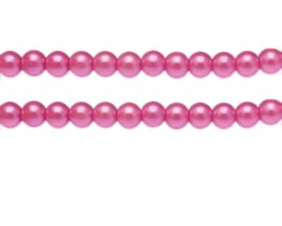 (image for) 8mm Bubblegum Glass Pearl Bead, approx. 56 beads