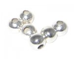 12mm Silver Round Iron Bead, approx. 16 beads - very large hole