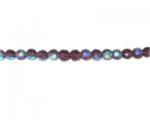 6mm Deep Plum AB Finish Faceted Drop Glass Bead, 14" string 6mm Deep Plum AB Finish Faceted Drop Glass Bead, 14" string