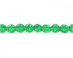 8mm Green Faceted Round Glass Bead, 12" string 8mm Green Faceted Round Glass Bead, 12" string