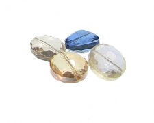 (image for) 18 x 12mm Random Faceted Glass Bead, 4 beads