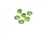 12mm Apple Green Handmade Lampwork Heart Bead, 6 beads 12mm Apple Green Handmade Lampwork Heart Bead, 6 beads