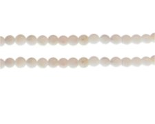 (image for) 6mm White Opaque Gemstone Bead, approx. 30 beads