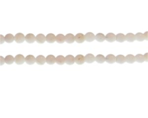(image for) 6mm White Opaque Gemstone Bead, approx. 30 beads