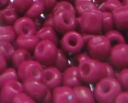 (image for) 6/0 Deep Crimson Opaque Glass Seed Bead, 1oz. Bag