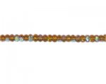 6 x 4mm Deep Gold AB Finish Faceted Rondelle Glass Bead, 13" str 6 x 4mm Deep Gold AB Finish Faceted Rondelle Glass Bead, 13" str
