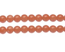 (image for) 10mm Pale Orange Jade-Style Glass Bead, approx. 21 beads