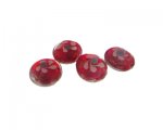 20mm Red Floral Lampwork Glass Bead, 4 beads 20mm Red Floral Lampwork Glass Bead, 4 beads
