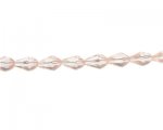 10 x 6mm Pink Faceted Drop Glass Bead, 13" string 10 x 6mm Pink Faceted Drop Glass Bead, 13" string