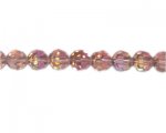 10mm Soft Plum AB Finish Faceted Glass Bead, 14" string 10mm Soft Plum AB Finish Faceted Glass Bead, 14" string