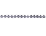 6mm Purple Faceted Bi-cone Glass Bead, 2 x 12" strings 6mm Purple Faceted Bi-cone Glass Bead, 2 x 12" strings