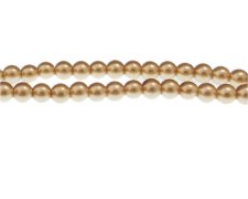 (image for) 6mm Pale Gold Glass Pearl Bead, approx 78 beads