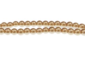 (image for) 6mm Pale Gold Glass Pearl Bead, approx 78 beads