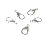 (image for) 10mm Silver-Plated Lobster Clasp, 18 clasps