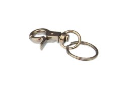 (image for) 32 x 20mm Silver Metal Keychain w/ Ring