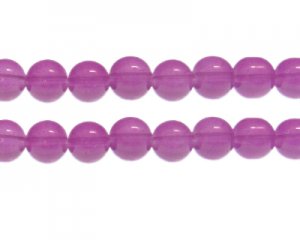 (image for) 12mm Soft Violet Jade-Style Glass Bead, approx. 18 beads