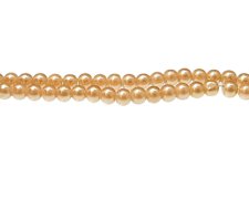 (image for) 6mm Apricot Luster Glass Bead, 16" string