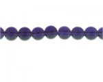 10mm Purple Pressed Glass Bead, 13" string 10mm Purple Pressed Glass Bead, 13" string