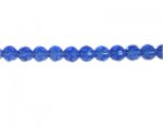8mm Deep Sky Blue Faceted Glass Bead, 14" string 8mm Deep Sky Blue Faceted Glass Bead, 14" string