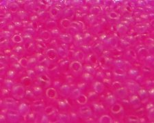 (image for) 11/0 Hot Pink Transparent Glass Seed Beads, 1oz. bag