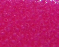 (image for) 11/0 Neon Pink Transparent Glass Seed Beads, 1oz. bag