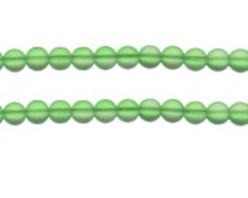 (image for) 8mm Green Sea/Beach-Style Glass Bead, approx. 31 beads