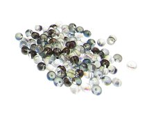 (image for) Approx. 1oz. 4mm Silver/Crystal Luster Side-drill Glass Bead