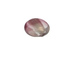 (image for) 28mm Pale Plum/Crystal Foil Lampwork Glass Bead