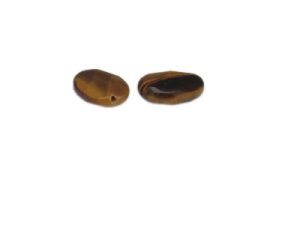(image for) 20 x 14mm Tiger's Eye Gemstone Oval Bead, 2 beads